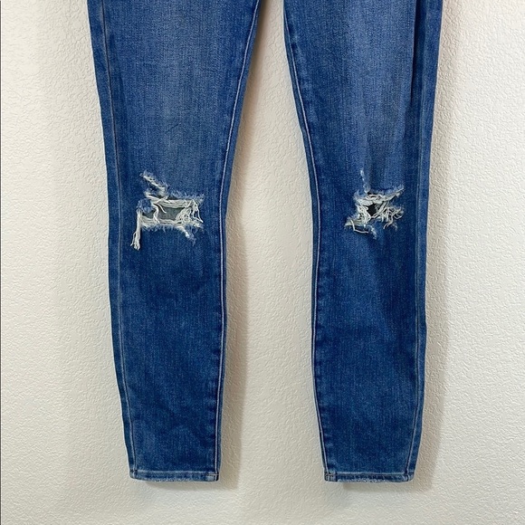 Pistola Audrey Mid Rise Blue Skinny Distressed Jeans 27 - Picture 5 of 12